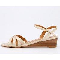 V By Very Strappy Slither Wedge Sandals - Gold