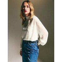 New Look Crystal Chiffon Blouse - Off White