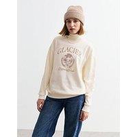 New Look National Park Print Sweatshirt - Off White