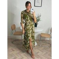 Style Cheat Daphne Chiffon Dress - Green