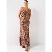 V By Very Animal Sequin Maxi Dress - Print