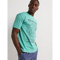 Very Man Relaxed Fit Chest Print T-Shirt - Green