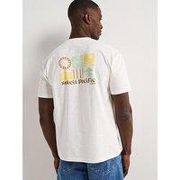 Very Man Relaxed Fit Soleil Pacific Back Print T-Shirt - Ecru