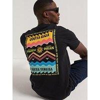 Very Man Relaxed Fit Costa Rica Back Print T-Shirt - Black