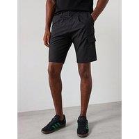 Very Man Pleated Cargo Shorts - Black