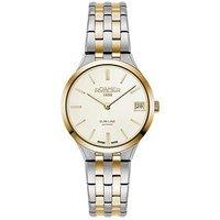 Roamer Swiss Made Slim-Line Classic Ladies With A Champagne Dial In A Gold Ip Two Tone Stainless Steel Case And Bracelet