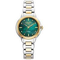 Roamer Swiss Made Allegra Ladies Watch With Green Mop Dial In A Gold Ip Two Tone Case And Bracelet