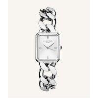 Rosefield Octagon Xs Chain Watch Studio Edition With Silver Dial In A Silver Colour Case And Stainless Steel Bracelet