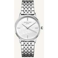 Rosefield Pearl Edit Watch With White Mop Dial In A Silver Colour Case And Stainless Steel Bracelet