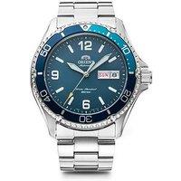 Orient Automatic Mako 2023 200M W/R Divers Watch With Blue Dial And Stainless Steel Case And Bracelet And Unidirectional Bezel