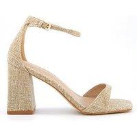 Raid Wide Fit Niya Sandals - Heel - Natural Raffia