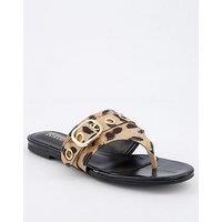 Raid Regent Sandals - Flat - Leopard