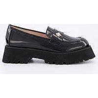 Raid Aleyna Chunky Loafer Flat Shoes - Black