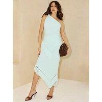 Michelle Keegan Knitted Tassel Skirt - Mint