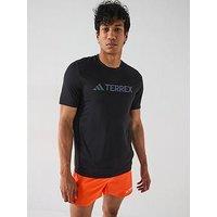 Adidas Terrex Men'S Mountain Logo Tech Tee - Black