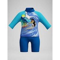 Speedo Boys Learn To Swim Sun Protection Top & Short - Blue