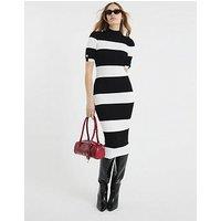 River Island Shoulder Padded Military Dress - Black