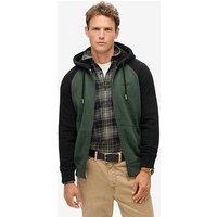 Superdry Essential Baseball Zip Hoodie - Black