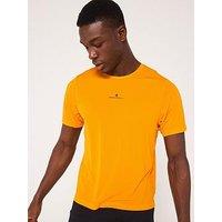 Ronhill Mens Running Tech Short Sleeve Tee - Tangelo/Black