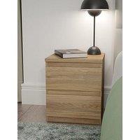 Very Home Lisson 2 Drawer Bedside - New Oak - Fsc Certified