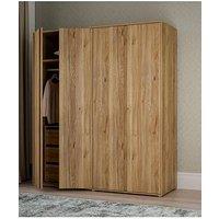 Very Home Lisson 4 Door Wardrobe With Internal Chest Of Drawers - New Oak - Fsc Certified