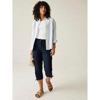 Regatta Womens Shorebellacapri Cargo Capri Trousers- Navy
