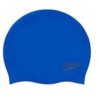 Speedo Plain Moulded Silicone Cap - Blue