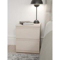 Very Home Lisson 2 Drawer Bedside - Oatmeal - Fsc Certified