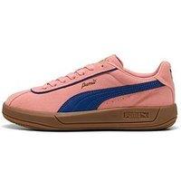 Puma Women'S Club Klassika Sd Trainers - Salmon And Ocean Blue