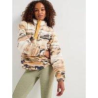 Columbia Women'S Helvetia 2 Printed Cropped Half Snap Fleece- Brown Print