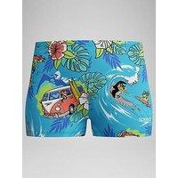 Speedo Boys Learn To Swim Digital Allover Aquashort - Picton Blue