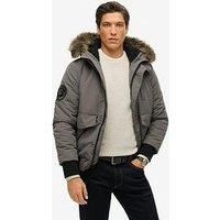 Superdry Everest Hooded Padded Jacket - Dark Grey