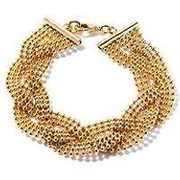 The Love Collection 24Ct Gold Plated Plaited Bracelet