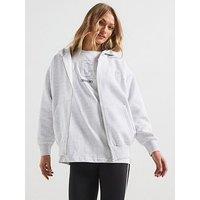 Peach Fit Women'S Ayla Zip Thru Hoodie - Marl Grey