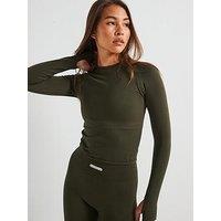 Peach Fit Women'S Maci Seamless Top - Khaki