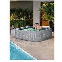 Lay-Z-Spa San Francisco Maxhold Energysense Smart Luxe Hydrojet Pro 7 Grey Marble Square (5-7 Adults)