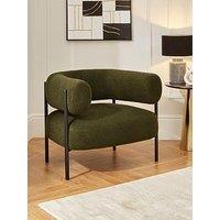 Very Home Icon Boucle Fabric Accent Chair - Moss Green