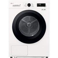 Lg Rhx1009Nwk 9Kg Load Eco Hybrid Dual Inverter Heat Pump Condenser Tumble Dryer With Thinq Wifi Function - Glossy White