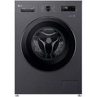 Lg F4X1009Nmk 9Kg Load, 1400 Spin Direct Drive Washing Machine - Slate Grey