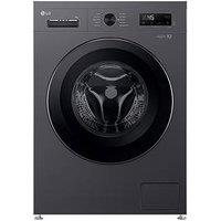 Lg F4X1008Nmk 8Kg Load, 1400 Spin Washing Machine - Slate Grey