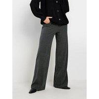 Long Tall Sally Tall Cord Wide Leg Jean 34" - Grey