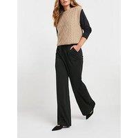 Pixiegirl Tall Ponte Wide Leg Trouser 34" - Black