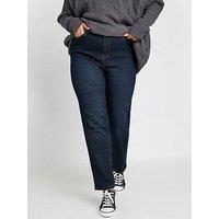 Yours Curve Ruby Straight Leg Jeans 30 - Blue