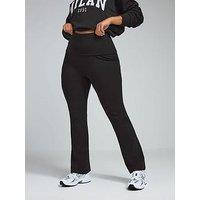 Pixiegirl Curve Fold Over Kick Flare - Black