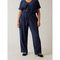 Pixiegirl Plisse Wide Leg Trouser - Blue