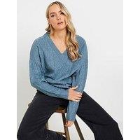Long Tall Sally Tall V Front Jumper - Blue