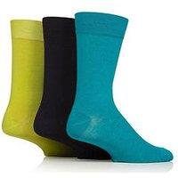 Glenmuir Glen Muir 3Pk Fashion Bamboo Crew Socks - Multi