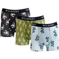 Wild Feet Wild Feet3 Pack Printed Trunks - Multi