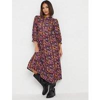 Pixiegirl Petite Floral Long Sleeve Midi Dress