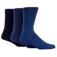 Glenmuir Glen Muir 3Pk Classic Plain Bamboo Crew Socks - Multi